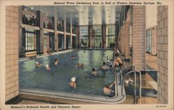 Mineral Water Swimming Pool, Hall of Waters Postcard