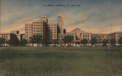 Barnes Hospital, St. Louis, MO - Hospital Building View Postcard