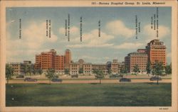 Barnes Hospital Group Postcard