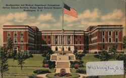 Walter Reed Hospital, Headquarters & Medical Schools Building Postcard