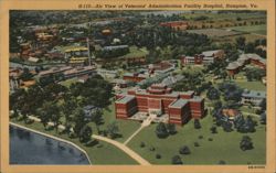 Air View of Veterans' Administration Facility Hospital Postcard