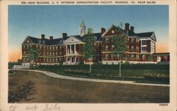 Main Building, U. S. Veterans Administration Facility Postcard