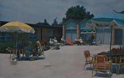 Pinecrest Manor Patio, Mount Morris, IL Postcard