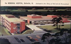 Memorial Hospital, Belleville, Illinois Postcard
