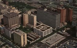 Presbyterian—St. Luke's Hospital Aerial View Postcard