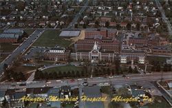 Abington Memorial Hospital Aerial View Postcard