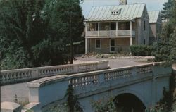 Madison State Hospital Entrance, Stone Building & Bridge Postcard