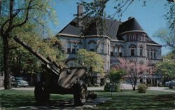 Ohio Soldiers & Sailors Home, Admin Bldg, WWII Cannon Postcard
