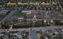 Abington Memorial Hospital Aerial View Postcard