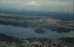 U. S. Veterans Hospital American Lake, Mt. Rainier WA Postcard