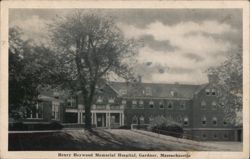 Henry Heywood Memorial Hospital, Gardner, MA 1928 Postcard