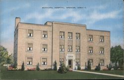 Municipal Hospital, Spencer, Iowa Postcard