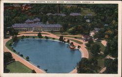 Lake Jeanette, Soldiers' Home, Leavenworth, Kansas Postcard