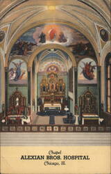 Chapel, Alexian Bros. Hospital Interior Postcard