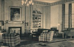 St. Luke's Hospital Schweppe Memorial Nurses' Home Living Room Postcard