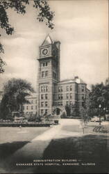 Kankakee State Hospital Administration Building Postcard
