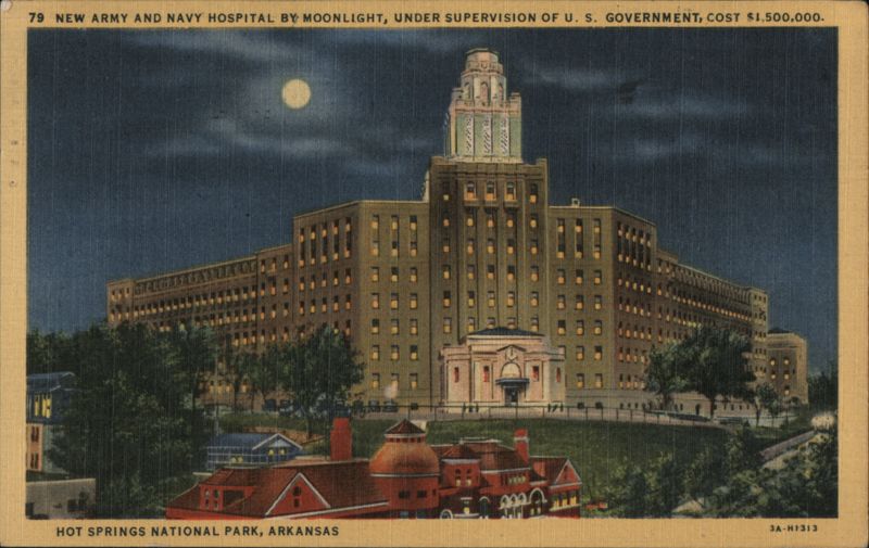 New Army and Navy Hospital by Moonlight Hot Springs National Park Arkansas