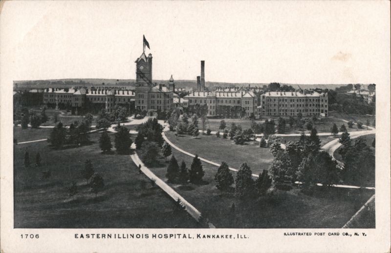 Eastern Illinois Hospital with Clock Tower, Kankakee