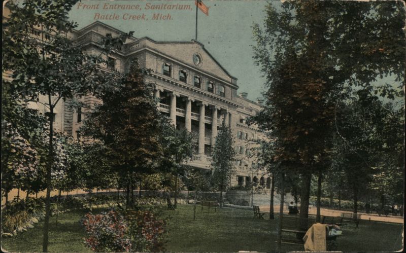 Front Entrance, Sanitarium Battle Creek Michigan