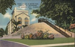 Indian Mound at Mound Park Hospital - "The Sunshine City" Postcard