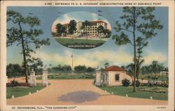 U.S. Veterans' Administration Home, Seminole Point, Main Hospital Postcard