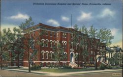 Protestant Deaconess Hospital & Nurses' Home, Evansville, IN Postcard