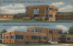 Men's Infirmary & Admin Building, Indiana Epileptic Village Postcard