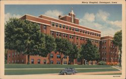 Mercy Hospital, Davenport, Iowa Postcard