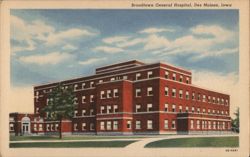 Broadlawn General Hospital Building View Postcard