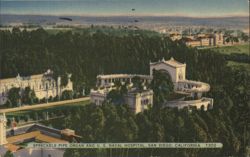Spreckels Pipe Organ and U.S. Naval Hospital, San Diego Postcard