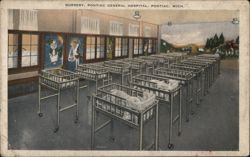 Nursery, Pontiac General Hospital, Pontiac, MI Postcard