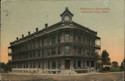 Robertson's Sanitarium, Balconies, Corner Building Postcard