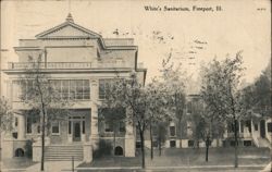 White's Sanitarium, Freeport, Illinois Postcard