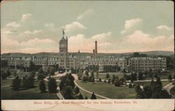 East Hospital for the Insane, Main Building, Kankakee, IL Postcard