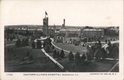 Eastern Illinois Hospital with Clock Tower, Kankakee Postcard