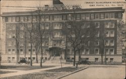 West Suburban Hospital, Oak Park, IL No. 3825 Postcard