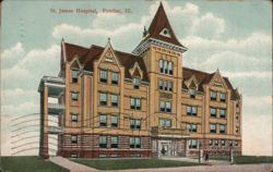 St. James Hospital, Pontiac, Illinois Postcard