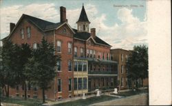 Sanatarium Building, Olney, IL Postcard