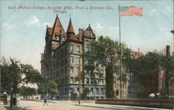 Rush Medical College, Hospital Building Postcard