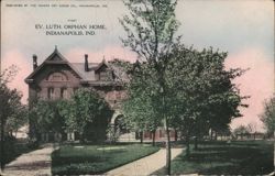 Ev. Luth. Orphan Home, Indianapolis, IN Postcard