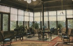 Sun Parlor, Loma Linda Sanitarium Interior View Postcard