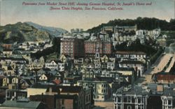 Panorama from Market Street Hill, German Hospital, St. Joseph's Home Postcard