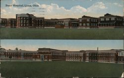 State Hospital, Lima, Ohio Postcard