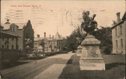 Toledo State Hospital Grounds, Urns & Buildings Postcard