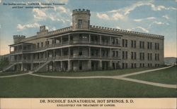 Dr. Nichols' Sanatorium, Hot Springs, South Dakota Postcard
