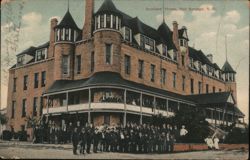 Soldiers' Home with People, Hot Springs, SD Postcard