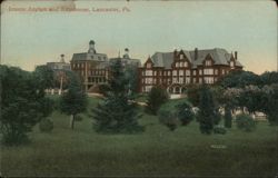 Insane Asylum and Almshouse, Lancaster, PA Postcard