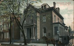 Homeopathic Hospital with Horse & Carriage Postcard