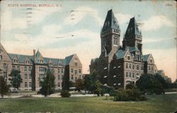 State Hospital, Buffalo, NY Postcard