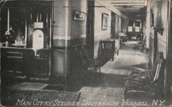 Main Office Steuben Sanitarium Interior, Hornell, NY Postcard